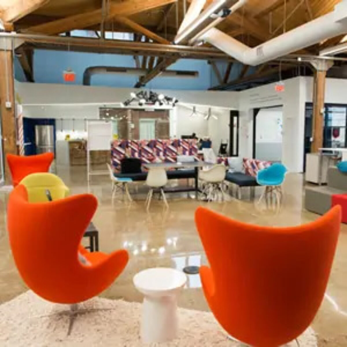 Interior of modern collaborative office