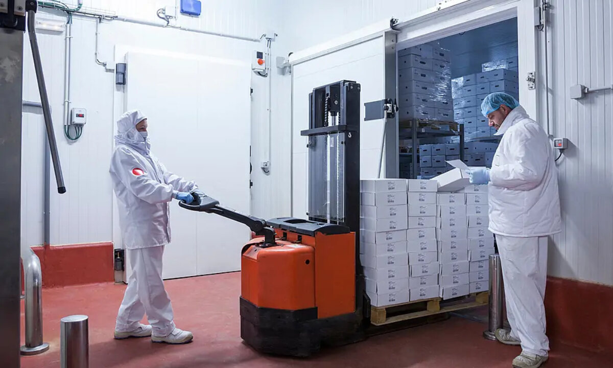 Twp staff members working in a food factory