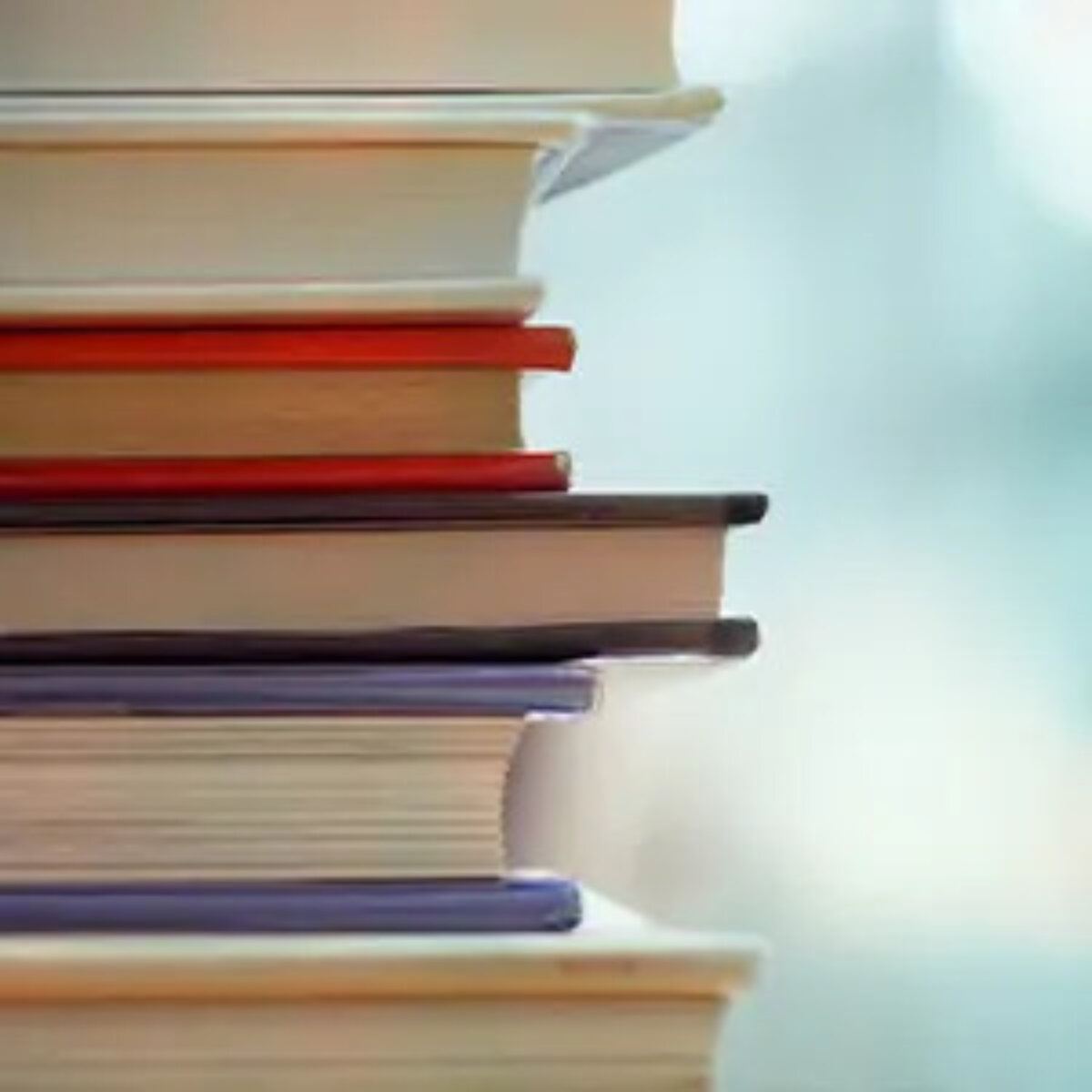 Close-up of a stack of books
