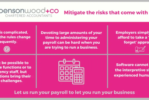 'Mitigate the risks that come with payroll' infographic