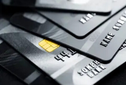 Multiple bank cards on top of each other