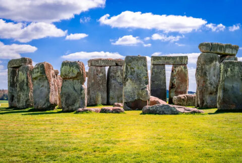 Tourism attraction Stone Henge, an ancient prehistoric stone monument in England