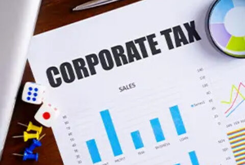 Sheet of graphs with the title 'Corporation Tax'